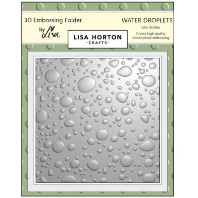 Lisa Horton Crafts 3D Embossing Folder - Water Droplets